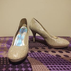 Sparkly Gold Heels